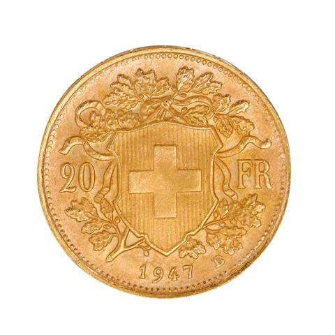 Schweiz/GOLD - 20 Franken Vreneli