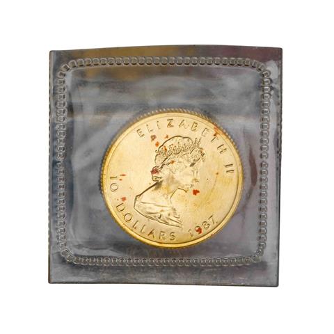 Kanada /GOLD - 10 Dollars 1987, 1/4 oz Maple Leaf