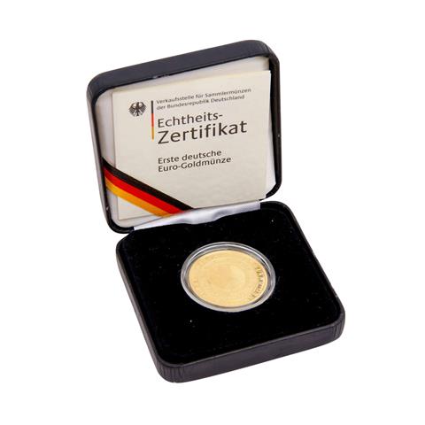 BRD/GOLD - 100€ 2002 Währungsunion, vz-stgl,