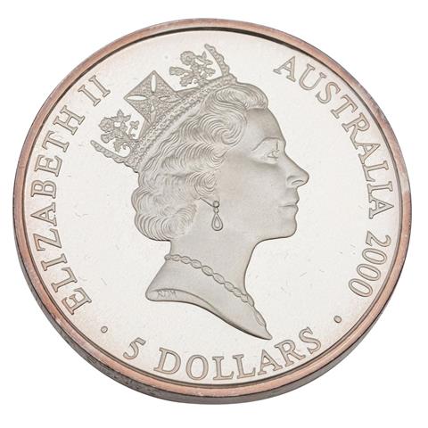 Australien /SILBER - Elisabeth II. 5 $ Olympische Spiele Sydney 2000