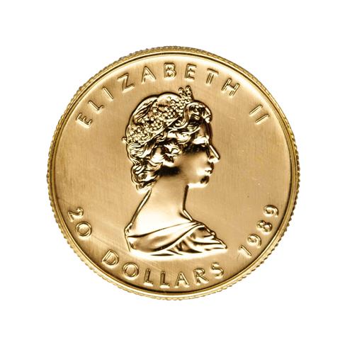 Kanada /GOLD - 20 Dollars 1989, 1/2 oz Maple Leaf