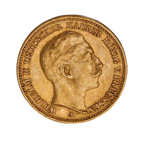 Dt. Kaiserreich /GOLD - Preussen Wilhelm II. 20 Mark 1906-A