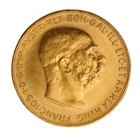 Österreich / GOLD - 100 Kronen 1915, offizielle Neuprägung,