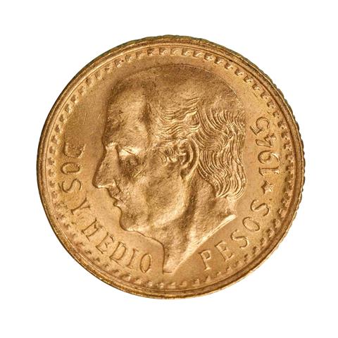 Mexiko - 2,5 Pesos 1945, Hidalgo, GOLD,