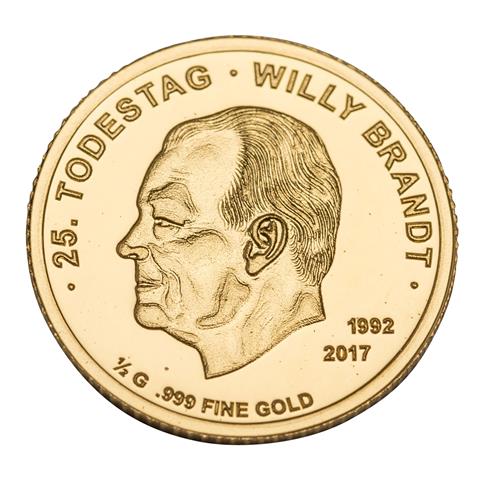 Republik Mali - 10 CFA Francs 2017, Willy Brandt, GOLD,