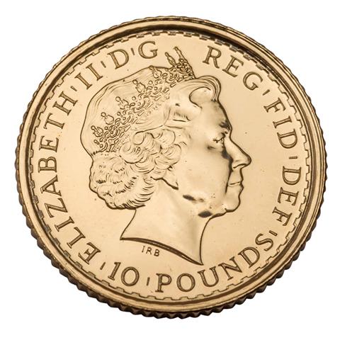 Grossbritannien - 10 Pfund 2012, Britannia, GOLD,