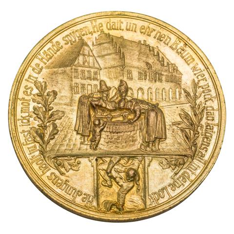 Beckum - 750 Jahre 1924, vergoldete Medaille,