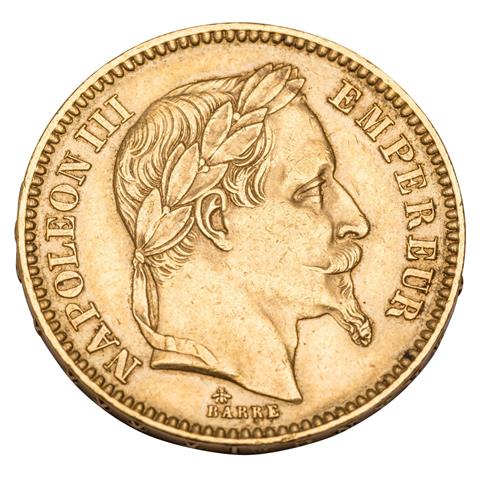 Frankreich /GOLD - Napoleon III. 20 Francs 1862-A