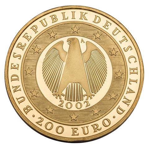 BRD/GOLD - 200 Euro 1 oz GOLD fein, Währungsunion 2002-A