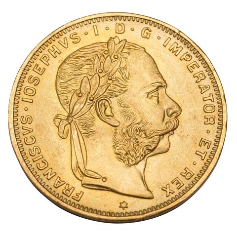 Österreich /GOLD  - Franz Josef I. 8 Florin 1892/NP