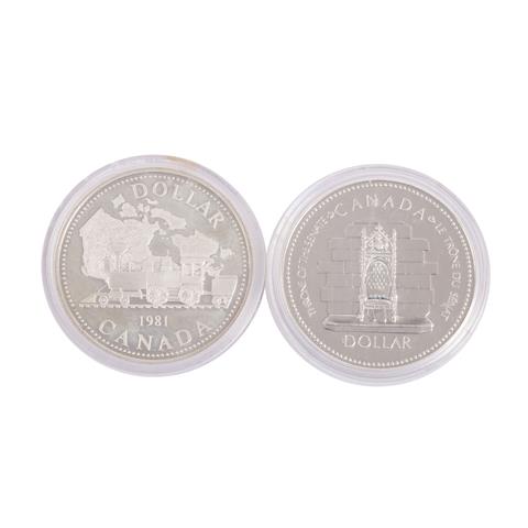 Kanada /SILBER - 2 x 1 Dollar 1977/1981