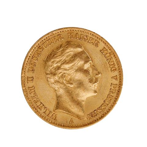 Dt. Kaiserreich /GOLD - Preußen, Wilhelm II. 20 Mark 1911-A