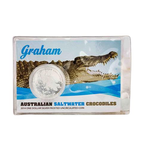 Australien /SILBER - 1 $ Elisabeth II. 1 Unze 'Saltwater Crocodile - Graham' 2014