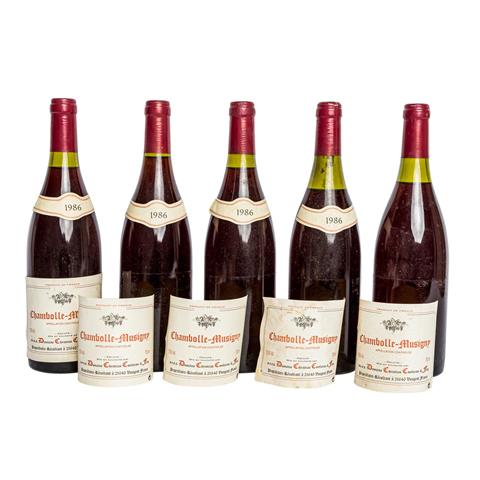 DOMAINE CHRISTIAN CONFURON ET FILS 5 Flaschen CHAMBOLLE-MUSIGNY 1986