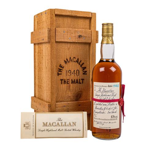 MACALLAN Single Highland Malt Scotch Whisky "Red Ribbon"  1940, 41 years,