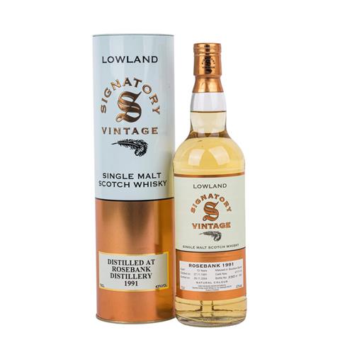 LOWLAND Sigantory Vintage Single Malt Scotch Whisky, Rosebank Distillery 1991