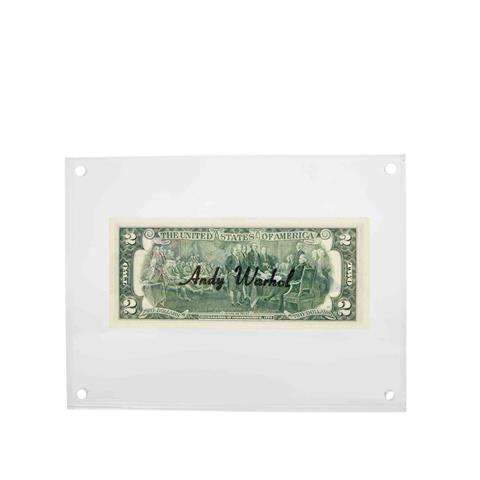 WARHOL, ANDY (1928-1987), "2 Jefferson's Dollars", 1976, als Autograph,