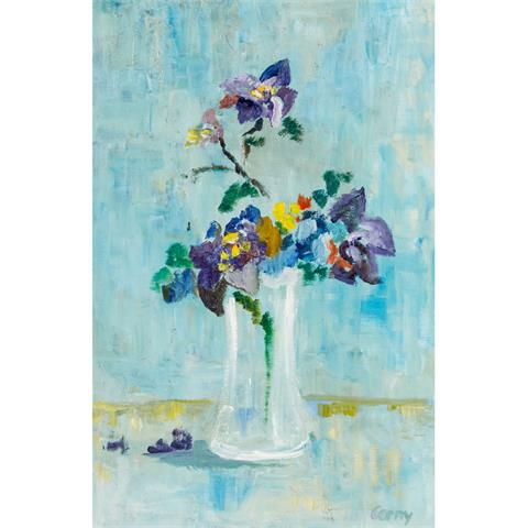CERNY, GERHILD (Malerin 20. Jh.), "Stillleben mit Blumen in Glasvase",