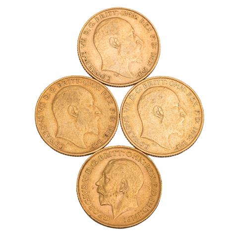GB/GOLD - 4 x 1/2 Sovereign
