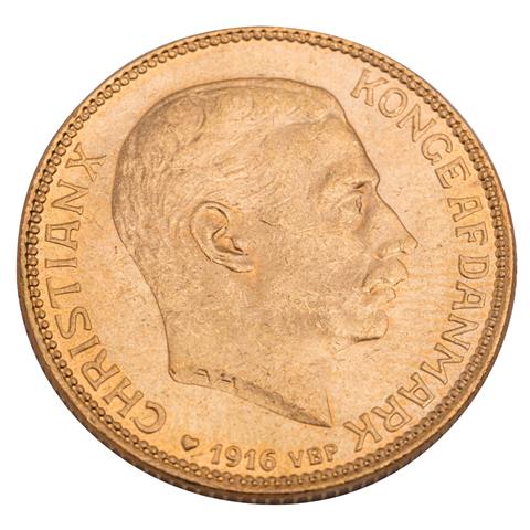 Dänemark /Gold - Christian X. 20 Kroner 1916
