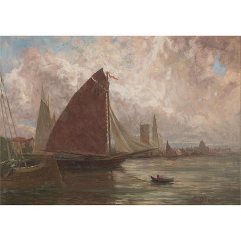 PIEPER, CHRISTIAN (1843-1934) "Fischerboote in der Lagune vor Venedig"