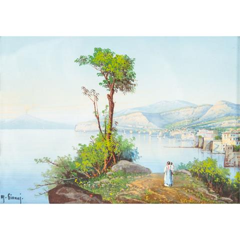 GIANNI,MARIA (1873-1956) "Blick über den Golf von Neapel auf den Vesuv"