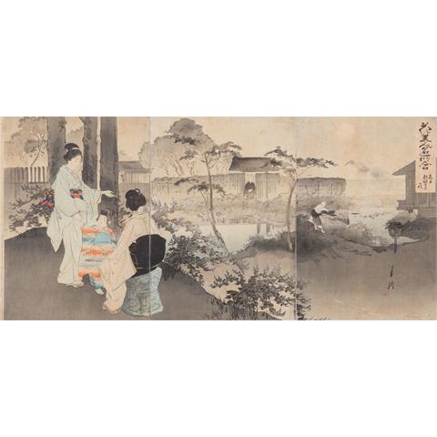 Farbholzschnitt. JAPAN, Meiji-Zeit (1868-1912).