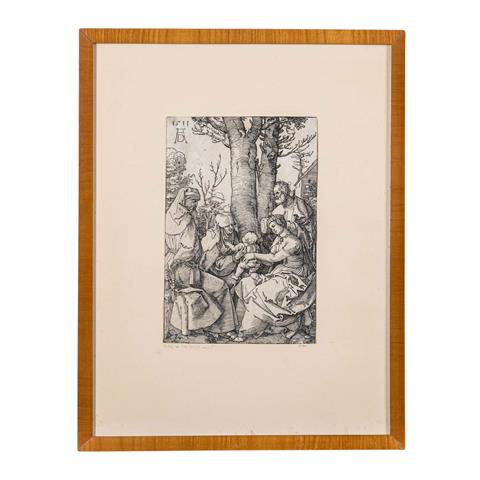 DÜRER, Albrecht, NACH (A. D.: 1471-1528), "Die Heilige Familie mit Joachim und Anna unter dem Baum",