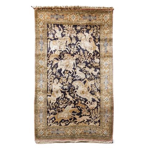 Orientteppich aus Seide. GHOM/IRAN, 20. Jh., 177x108 cm.