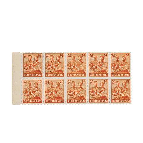 Alliierte Besetzung (Gemeinschaftsausgaben) - Kontrollrat 1947, 24 Pfennig seltene Farbvariante lebhaftbraunorange,