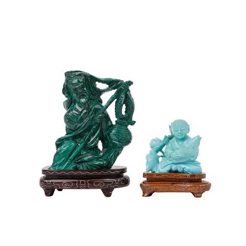 2 Skulpturen aus Edelstein: CHINA: