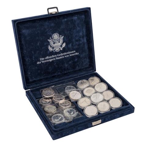 Kanada / USA / SILBER - Etui mit 19 Silbermünzen,