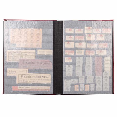 Spannende Sammlung von Nährmittel-, Kleider- und Rationskarten aus den Jahren 1915-1950,