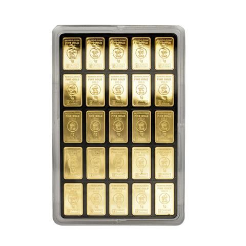 25 x 1 Gramm GOLD, Hersteller Heimerle & Meule,