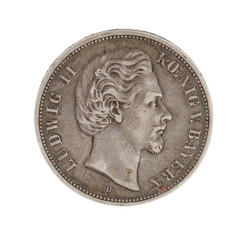 Deutsches Kaiserreich / Bayern - Ludwig II. 5 Mark 1875/D,
