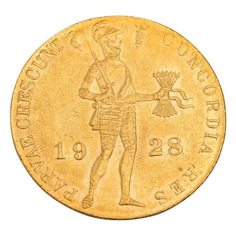 Niederlande /GOLD - Wilhelmina 1 Dukat 1928