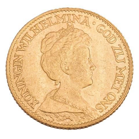 Niederlande /GOLD - Wilhelmina, 10 Gulden 1917