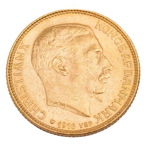 Dänemark /GOLD - Christian X. 20 Kroner 1916