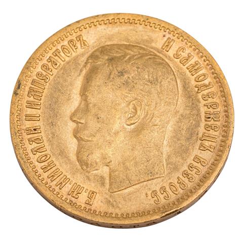 Russisches Zarenreich /GOLD - Nikolai I. 10 Rubel 1899