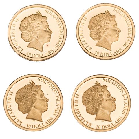 Salomonen/GOLD - 4 x 10 Dollars Maple Leaf 2019