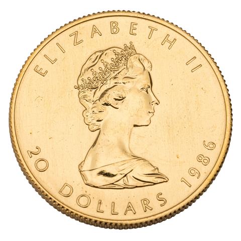Kanada /GOLD - 20 Dollars 1989, 1/2 oz Maple Leaf