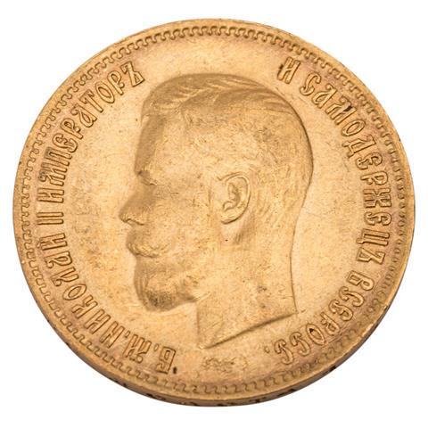 Russisches Zarenreich  /GOLD - Nikolai II. 10 Rb 1899