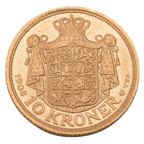 Dänemark /GOLD - Frederik VIII. 10 Kroner 1908