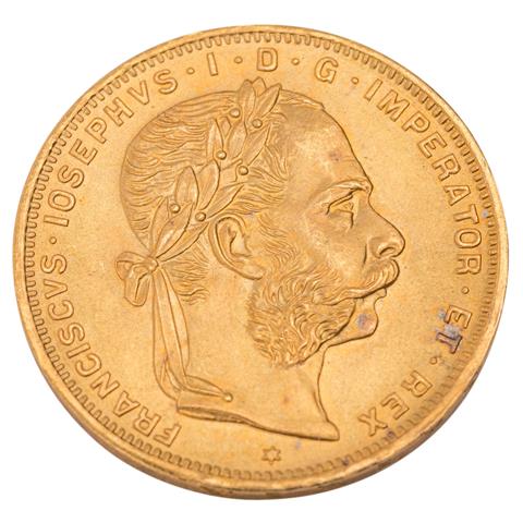 Österreich /GOLD  - Franz Josef I. 8 Florin 1892/NP