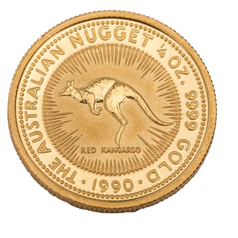 Australien - 25 Dollars 1990, 1/4 Unze GOLD,