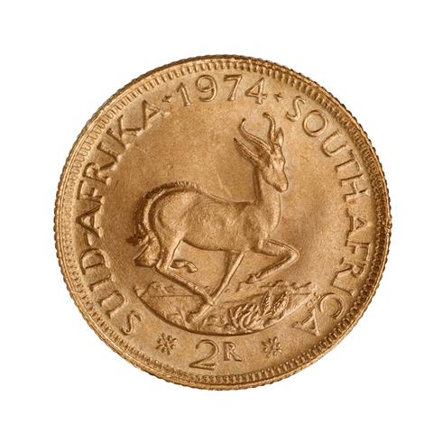 Südafrika /GOLD - 2 Rand 1974