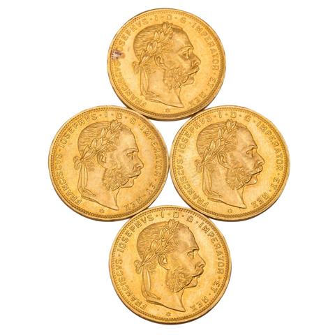 Österreich /GOLD - Franz Josef I. 4 x 8 Florin 1892/NP