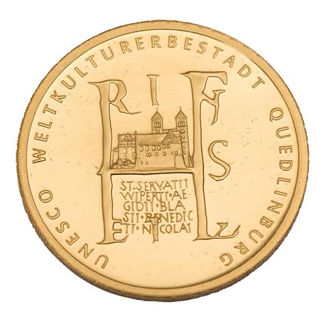 BRD/GOLD - 100 Euro GOLD fein, Quedlinburg 2003-D
