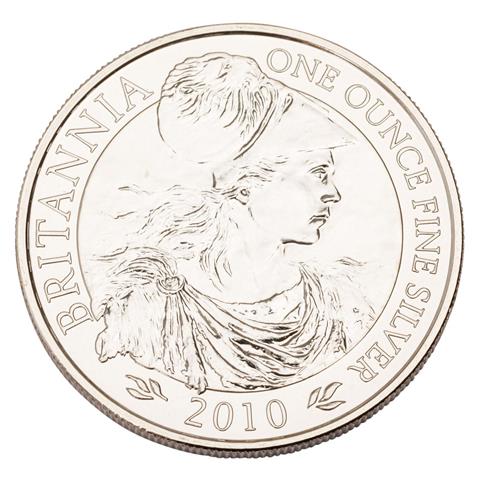 Großbritannien /SILBER - Elisabeth II. 2 Pounds Britannia 1 oz 2010