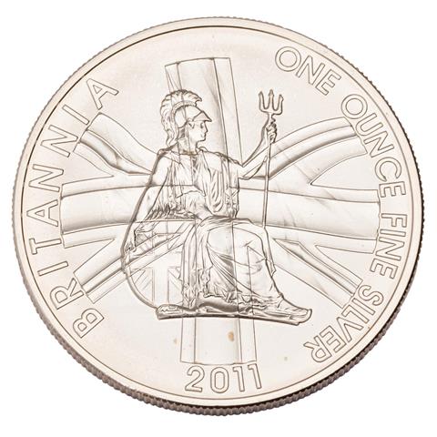 Großbritannien /SILBER - Elisabeth II. 2 Pounds Britannia 1 oz 2011